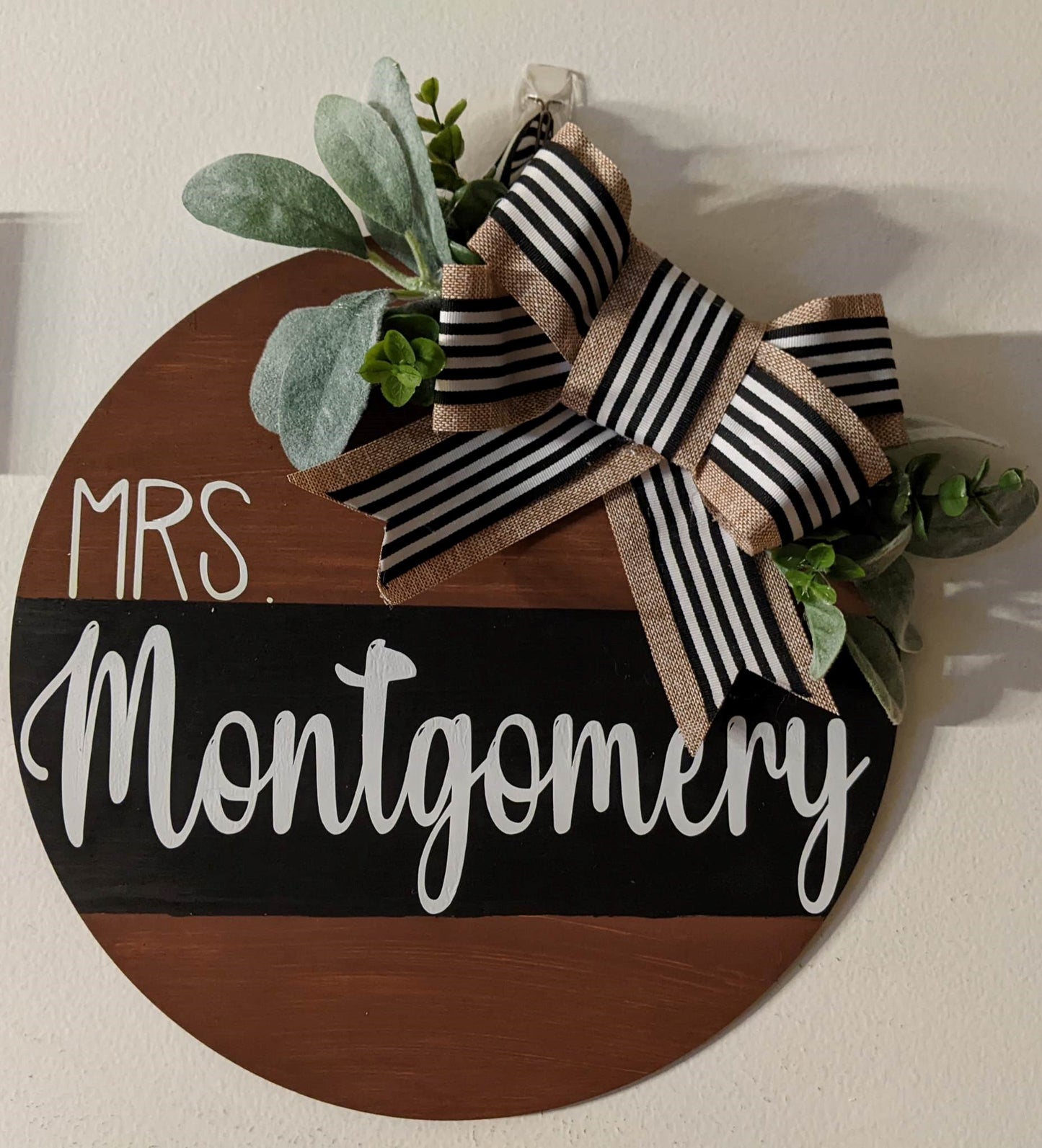 Modern Personalized Door Hanger