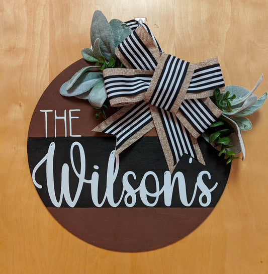 Modern Personalized Door Hanger